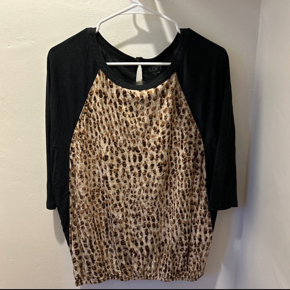 Loft Animal (Leopard) Print Blouse